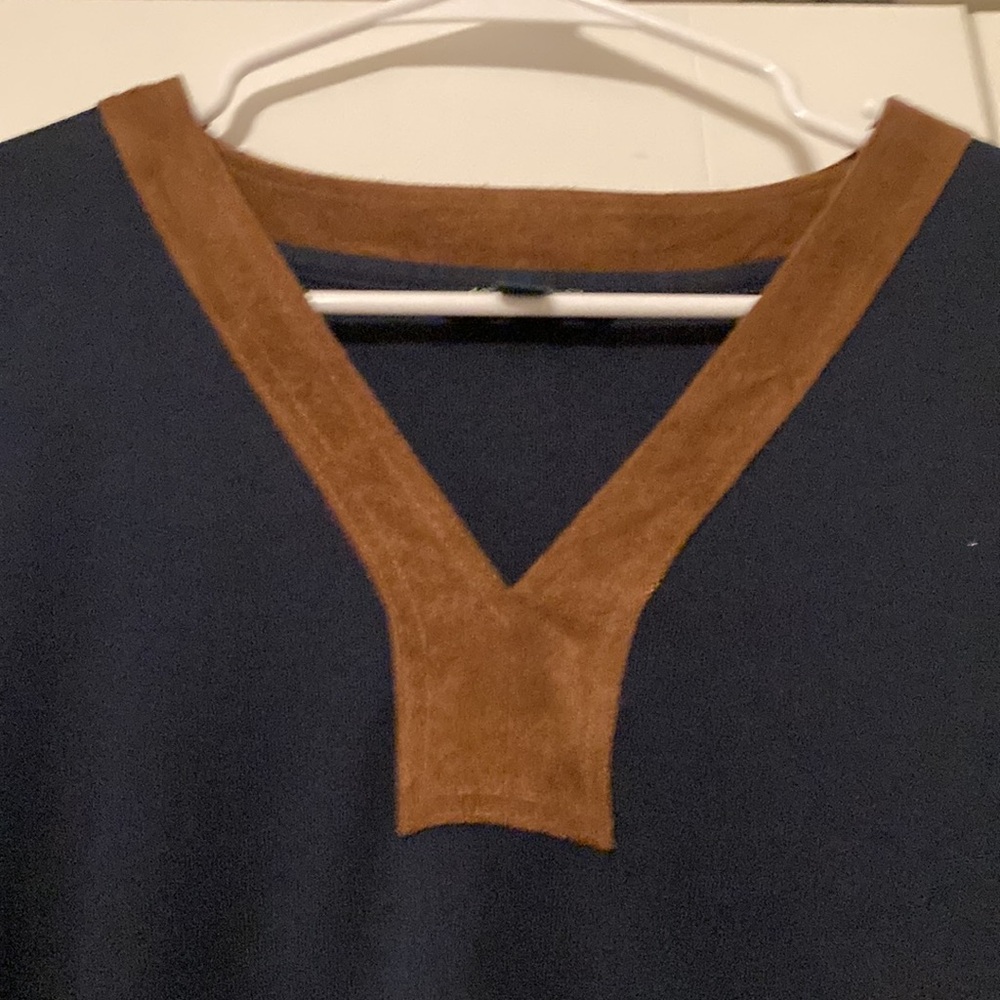 Lauren Ralph Lauren navy  3/4 sleeves Lauren Ralph Lauren top - Picture 2 of 8